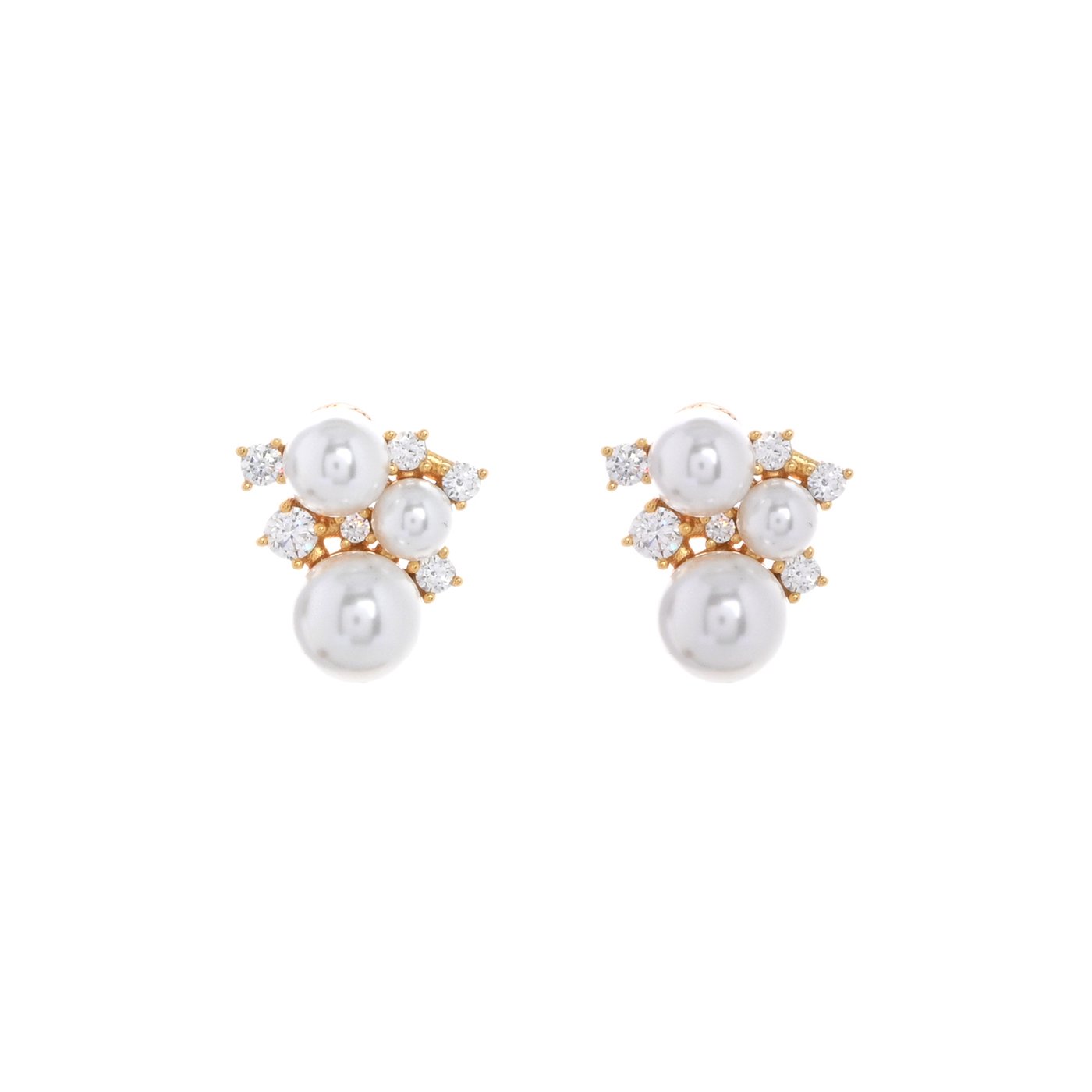 Boucles d\'oreilles BeLove avec zircones et perles