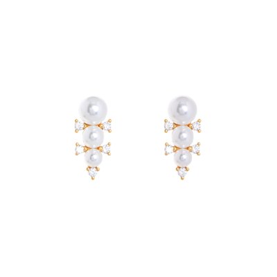 Boucles d\'oreilles BeLove trio de perles