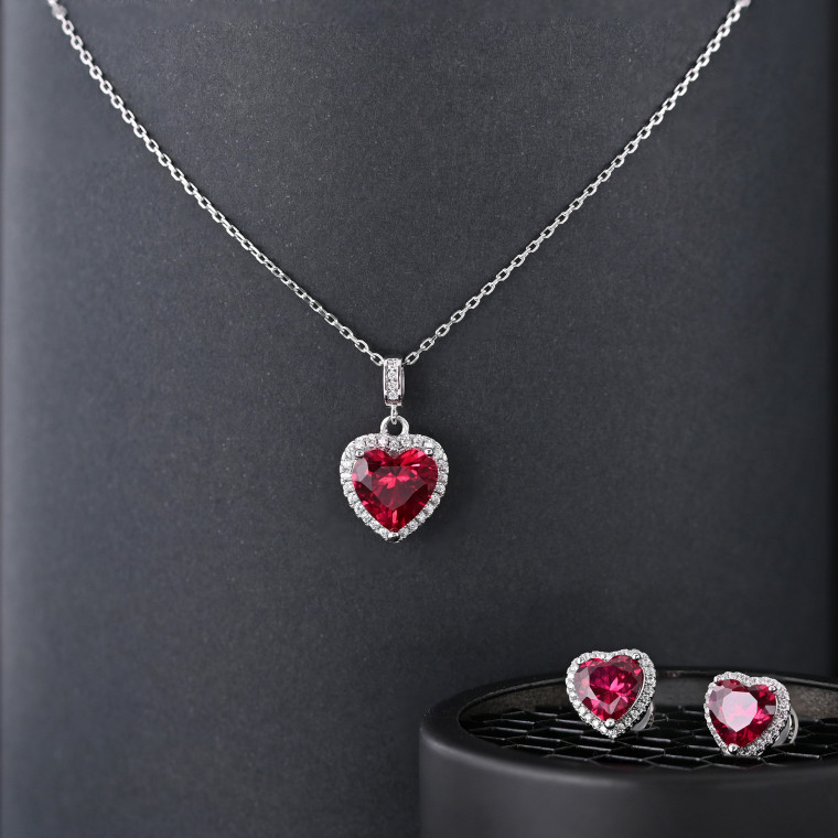 Collar S925 corazón circonita GB