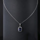 S925 necklace rectangular zirconie GB