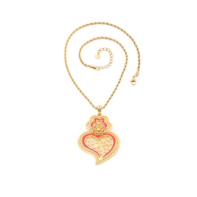 Collier Encantos Portugal cœur rouge