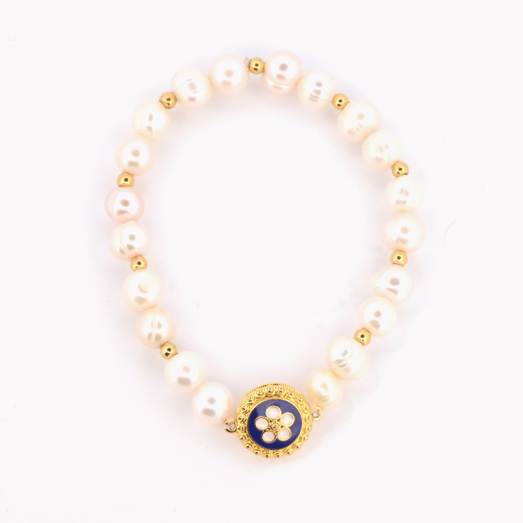 Encantos Portugal pearl and caramujo bracelet