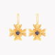 Encantos Portugal blue malta cross earrings