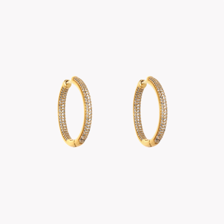 BeLove round hoops with zirconia