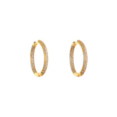 BeLove round hoops with zirconia