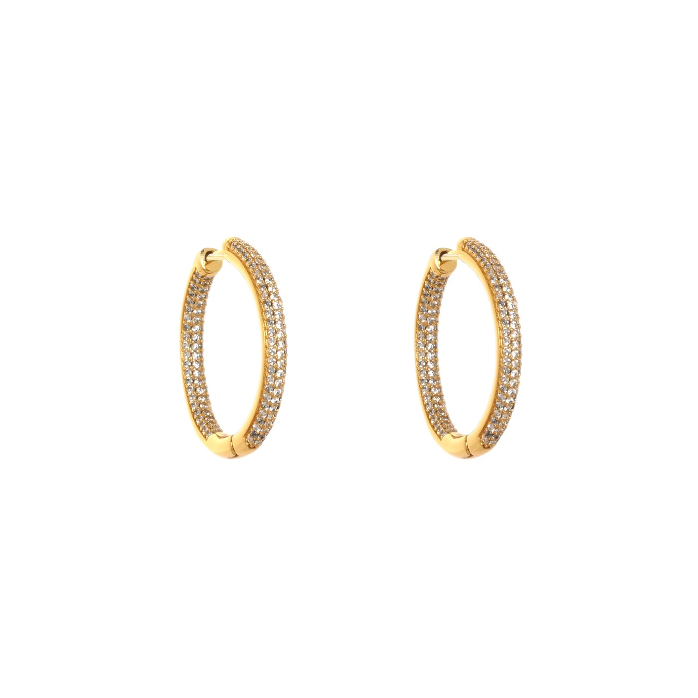 BeLove round hoops with zirconia