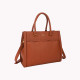 Tote style bag with front closure and GB detail