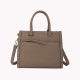 Tote style bag with front closure and GB detail