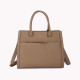 Tote style bag with front closure and GB detail