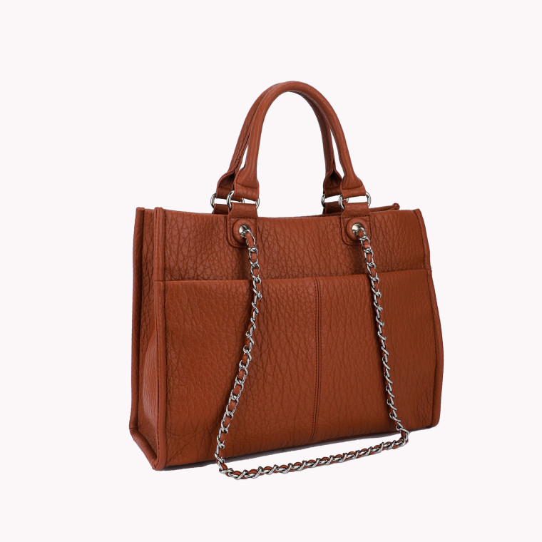 Bag with GB interlaced chain handles