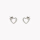 Stainless steel open heart earring