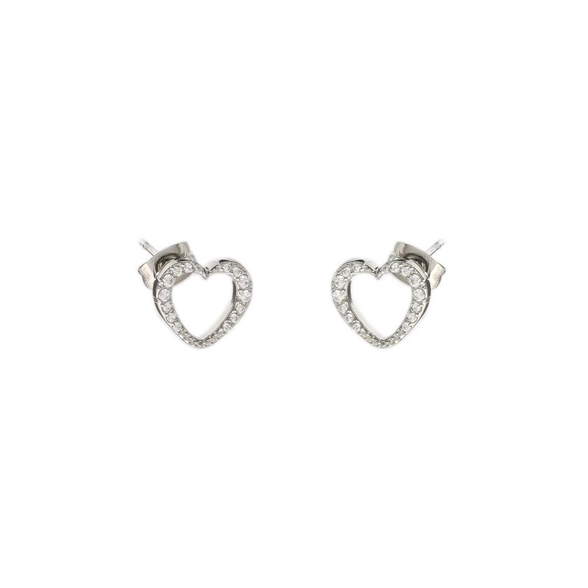 Stainless steel open heart earring