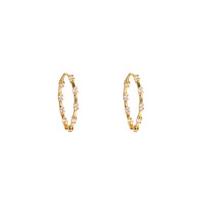 Boucles d\'oreilles BeLove fines avec brillants