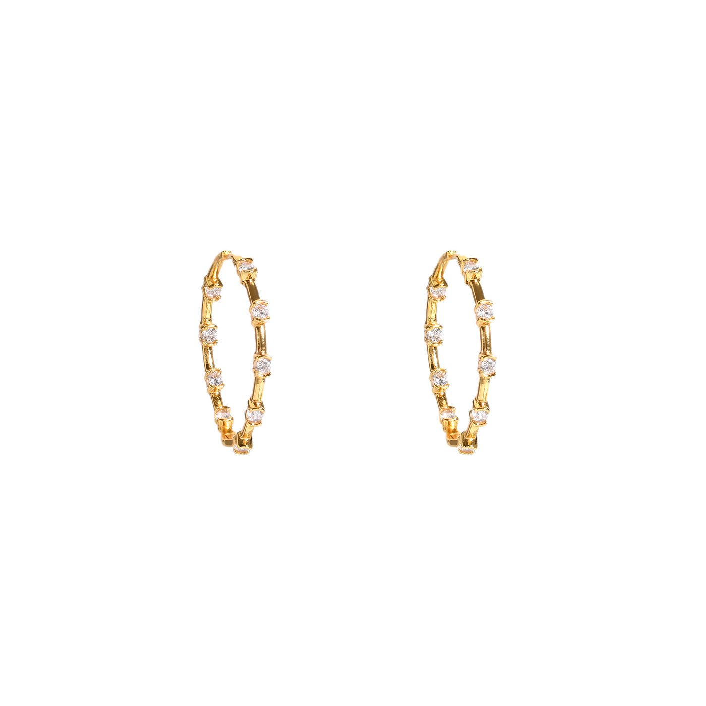 BeLove thin hoops with brilliants