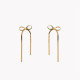 Steel bow-shaped earrings