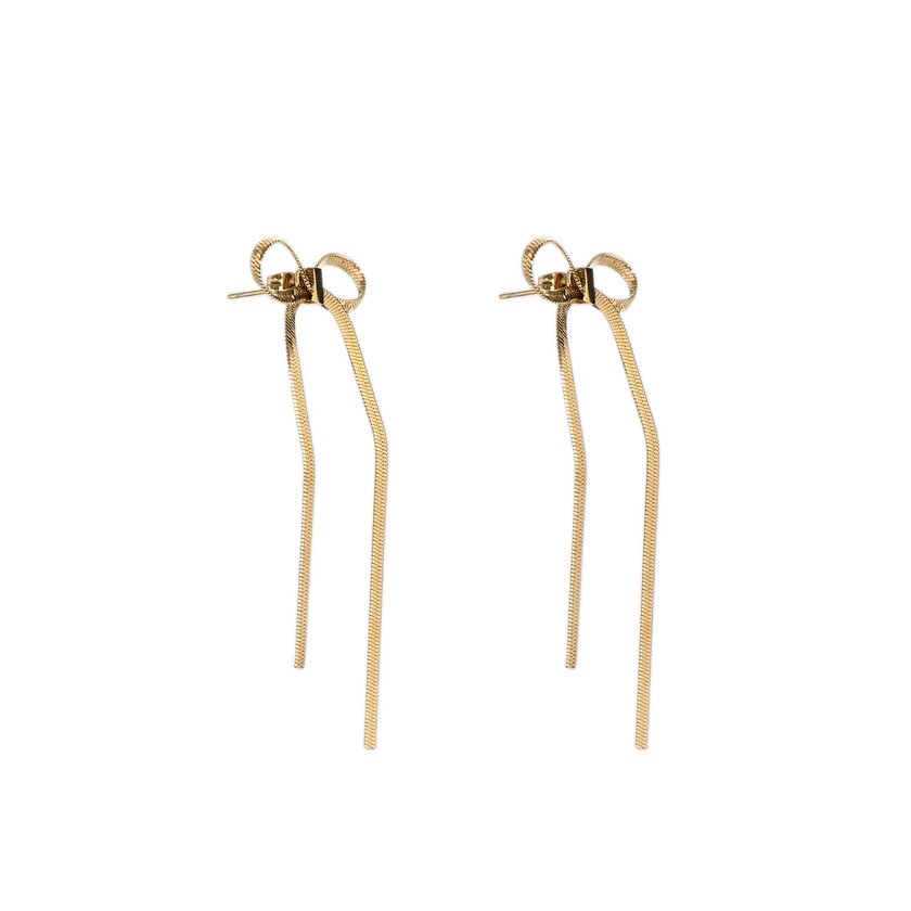 Steel bow-shaped earrings