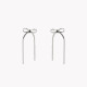 Steel bow-shaped earrings