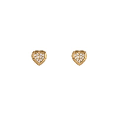 Petites boucles d\'oreilles en acier avec cœur