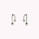 Geometric-shaped steel earrings