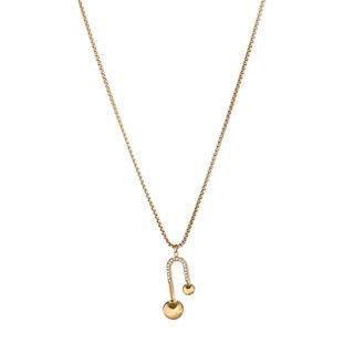 Geometric-shaped steel necklace