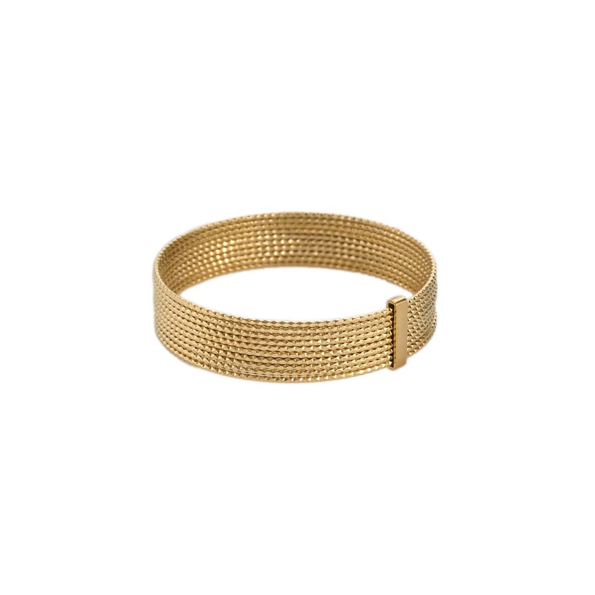 Bracciale rigido in acciaio con cerchi