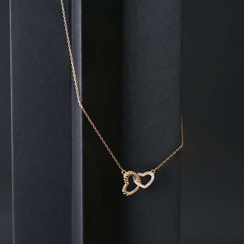 Necklace two hearts GB