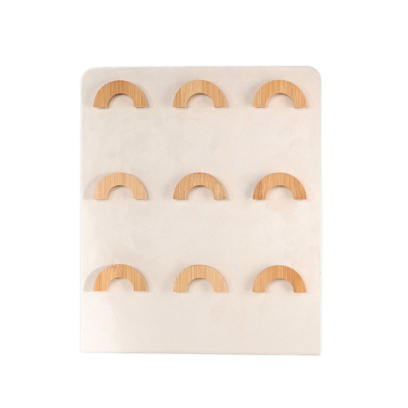 Expositor rectangular beige para pulseras