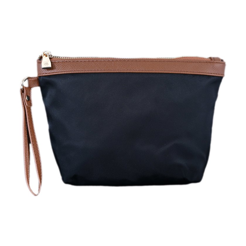 Necessaire retangular com borda camel