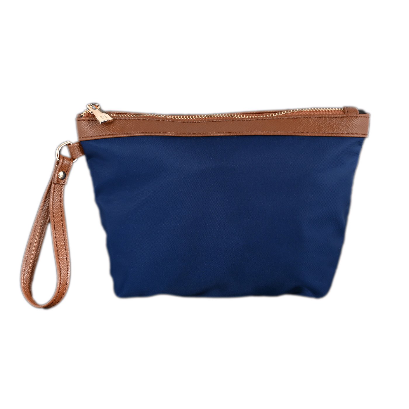 Rectangular toiletry bag with camel border