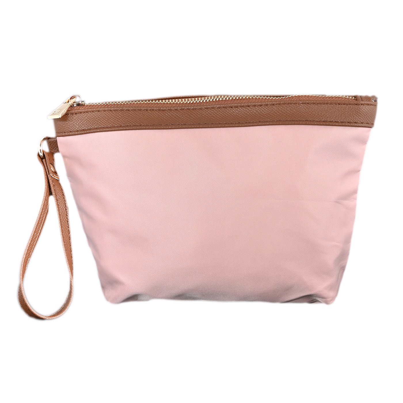 Rectangular toiletry bag with camel border