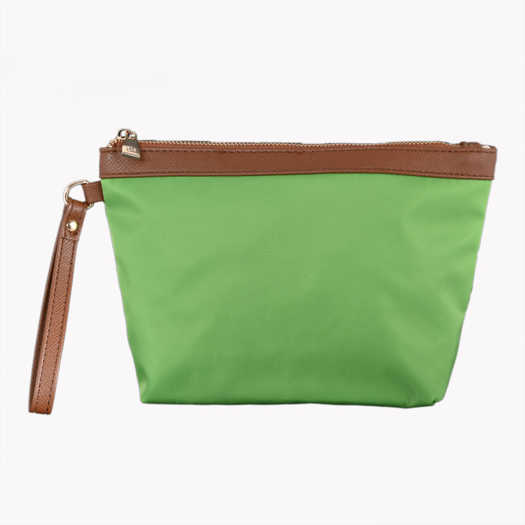 Necessaire retangular com borda camel