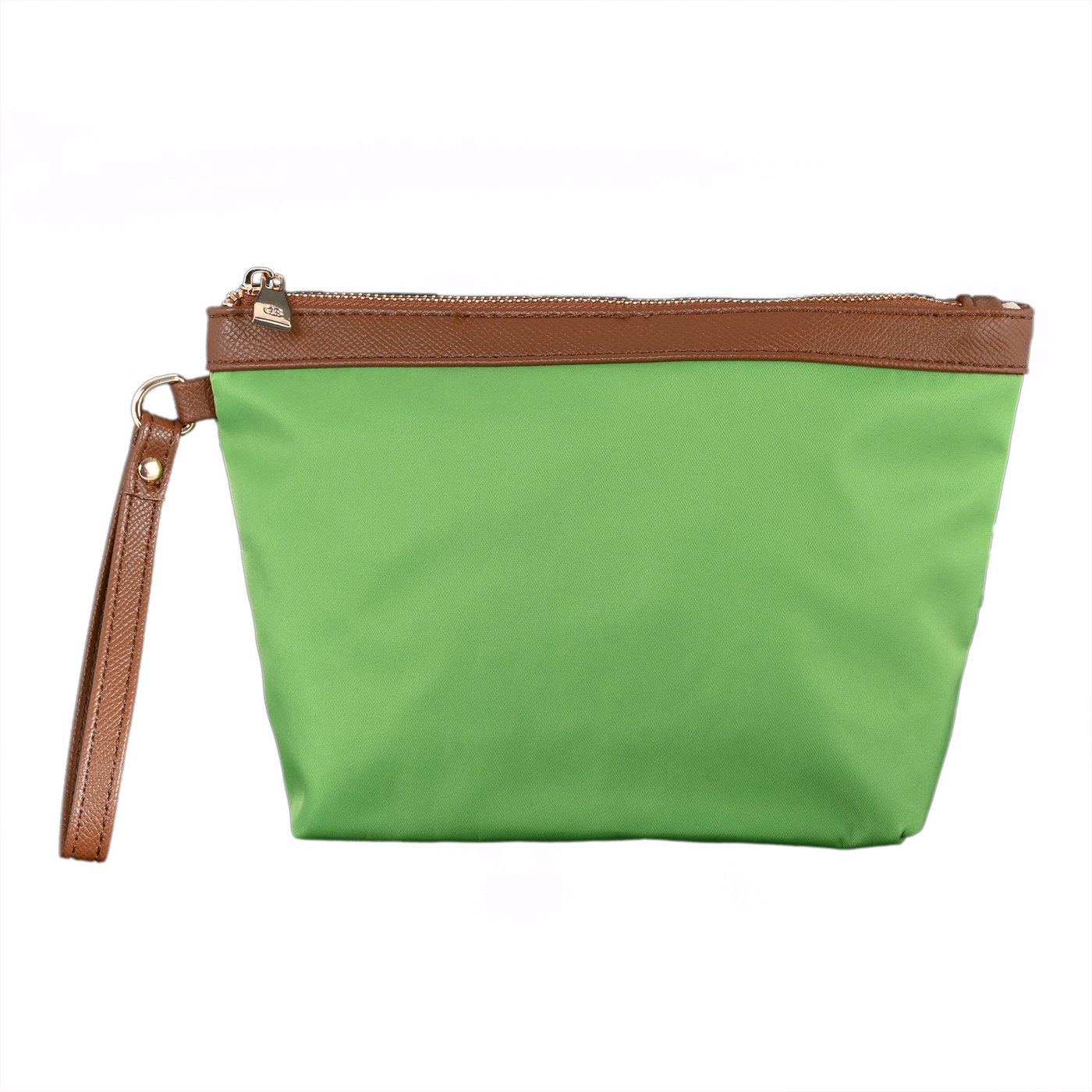 Rectangular toiletry bag with camel border