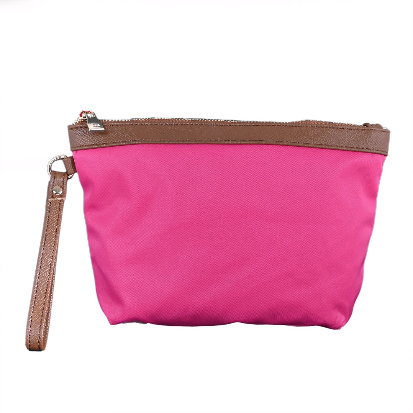 Rectangular toiletry bag with camel border