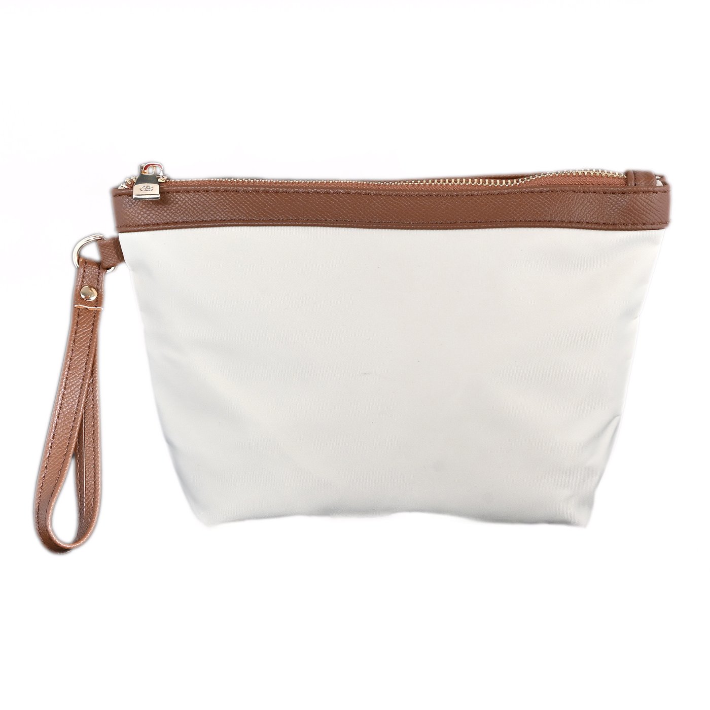 Rectangular toiletry bag with camel border