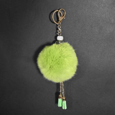 Porte-clé avec pompon fourrure GB