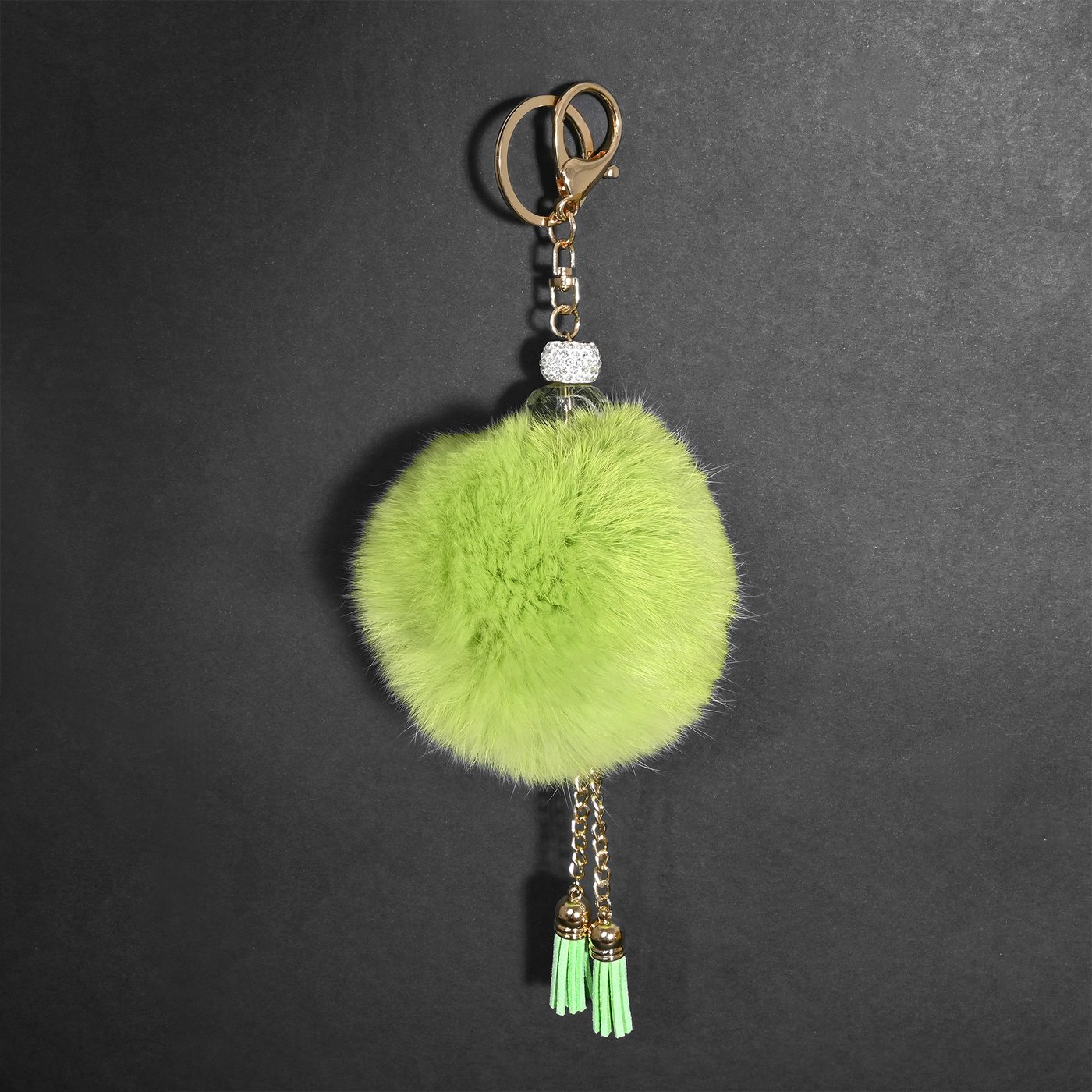 Porta-chaves com pompom pêlo GB