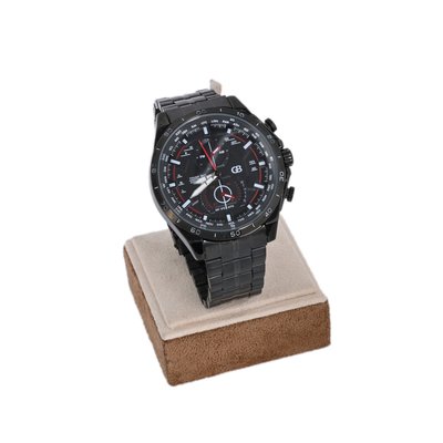 Reloj de hombre negro con detalle rojo GB