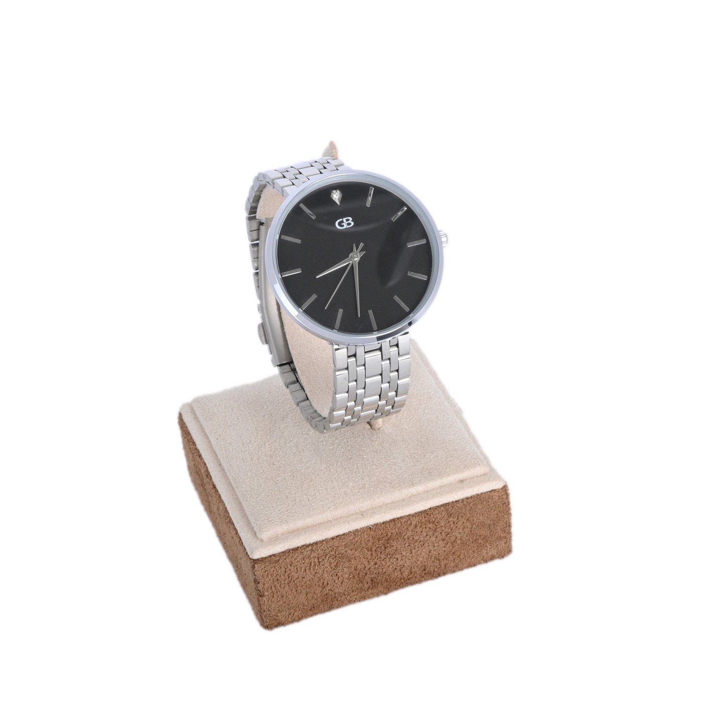 Analog watch silver | black background GB