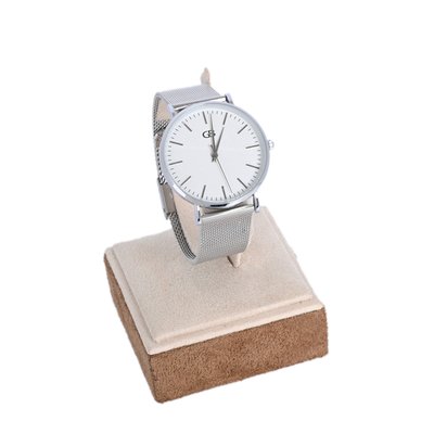 Analog watch silver | white background GB