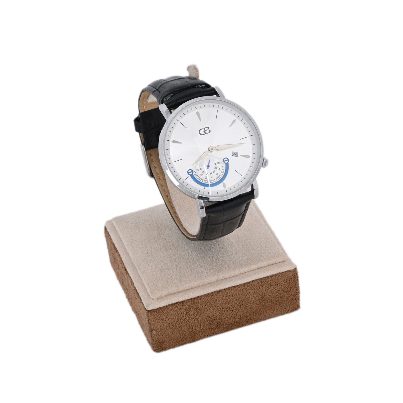 Black and white analog watch GB