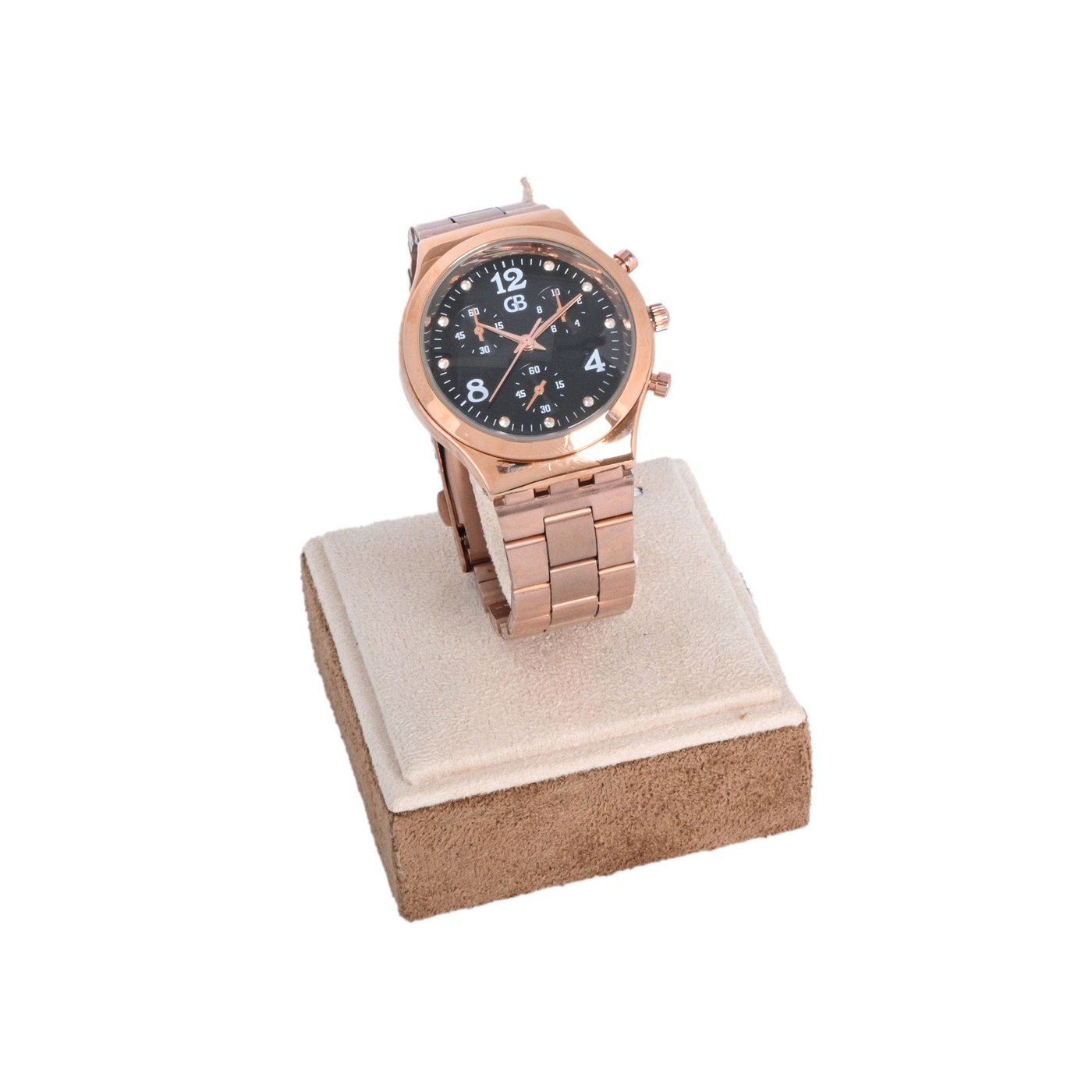 Analog watch bronze | black background GB