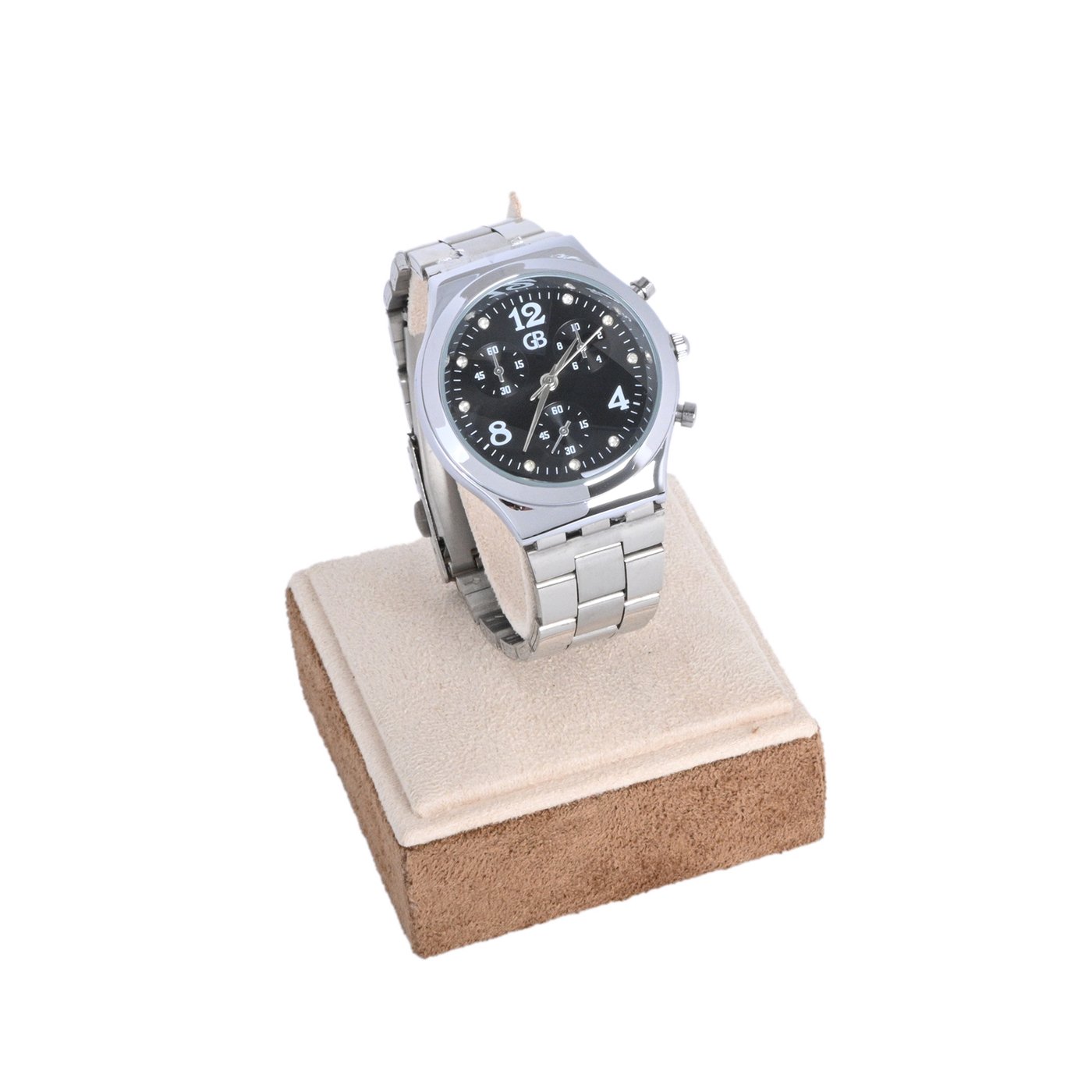 Analog watch silver | black background GB