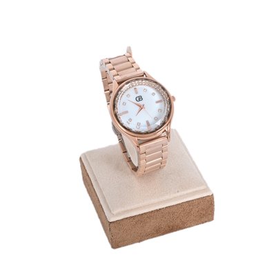 Montre analogique bronze | fond blanc GB