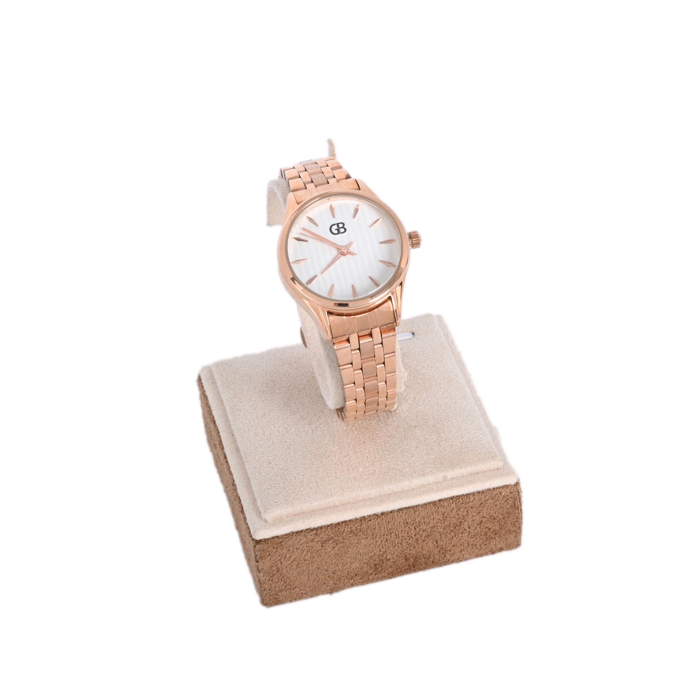 Montre analogique bronze | fond blanc GB