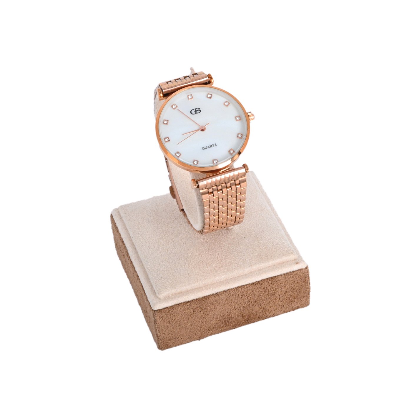 Montre analogique bronze | fond blanc GB