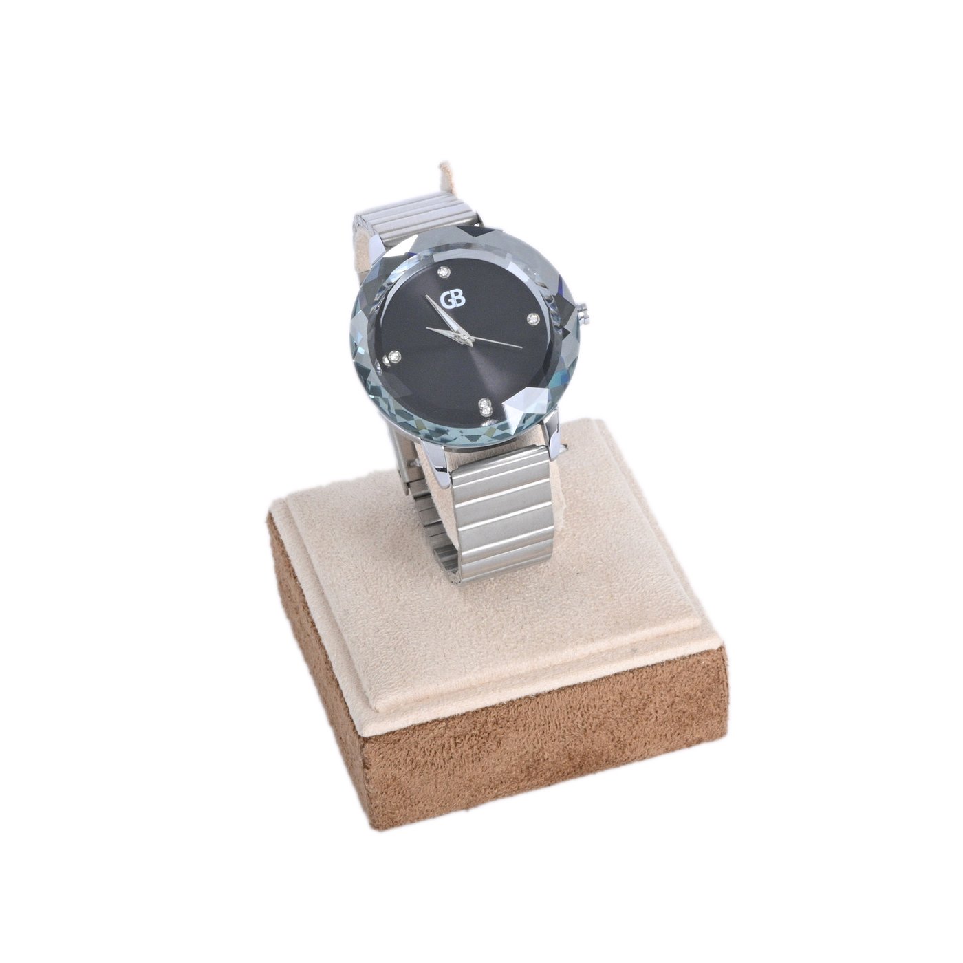 Analog watch silver | black background GB