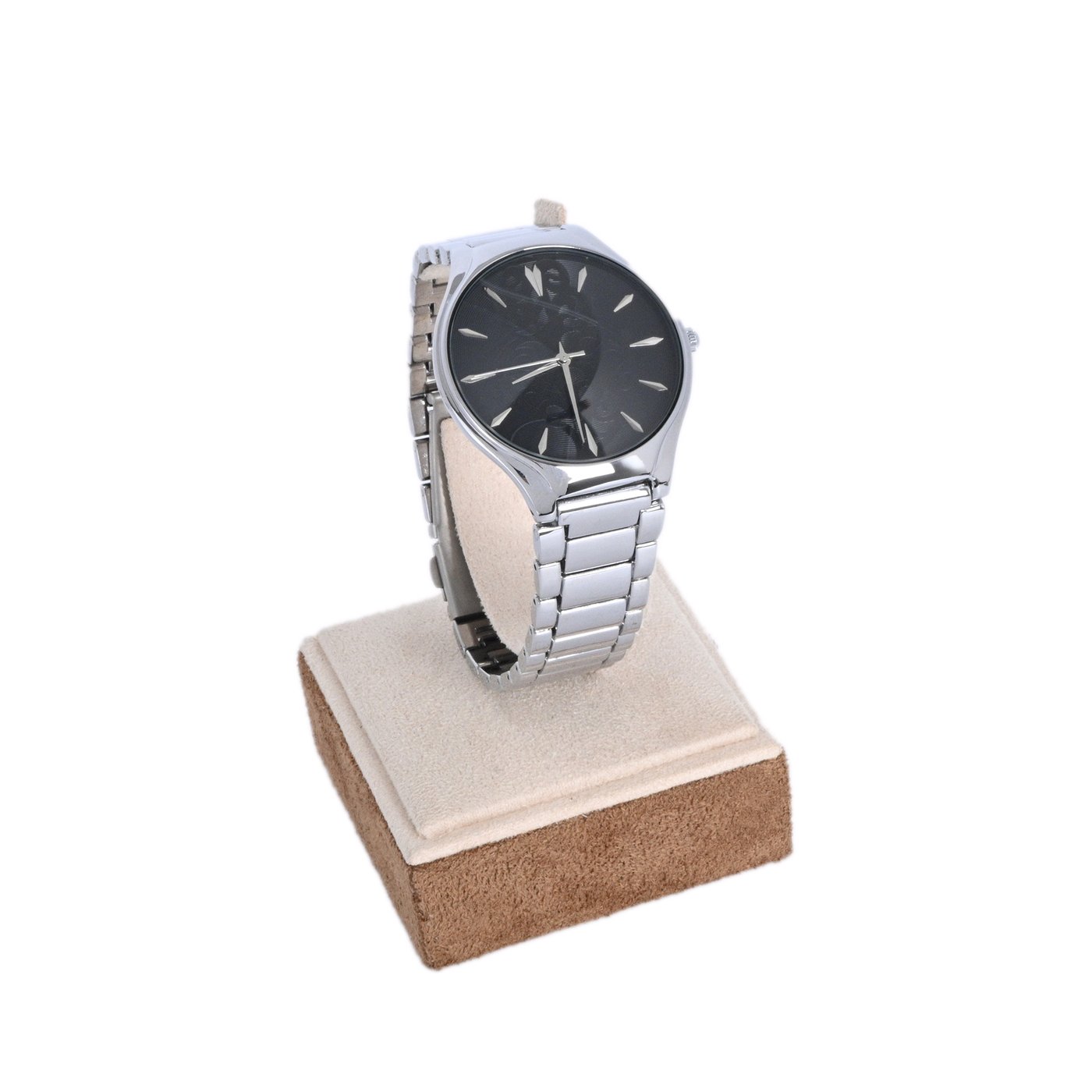 Analog watch silver | black background GB