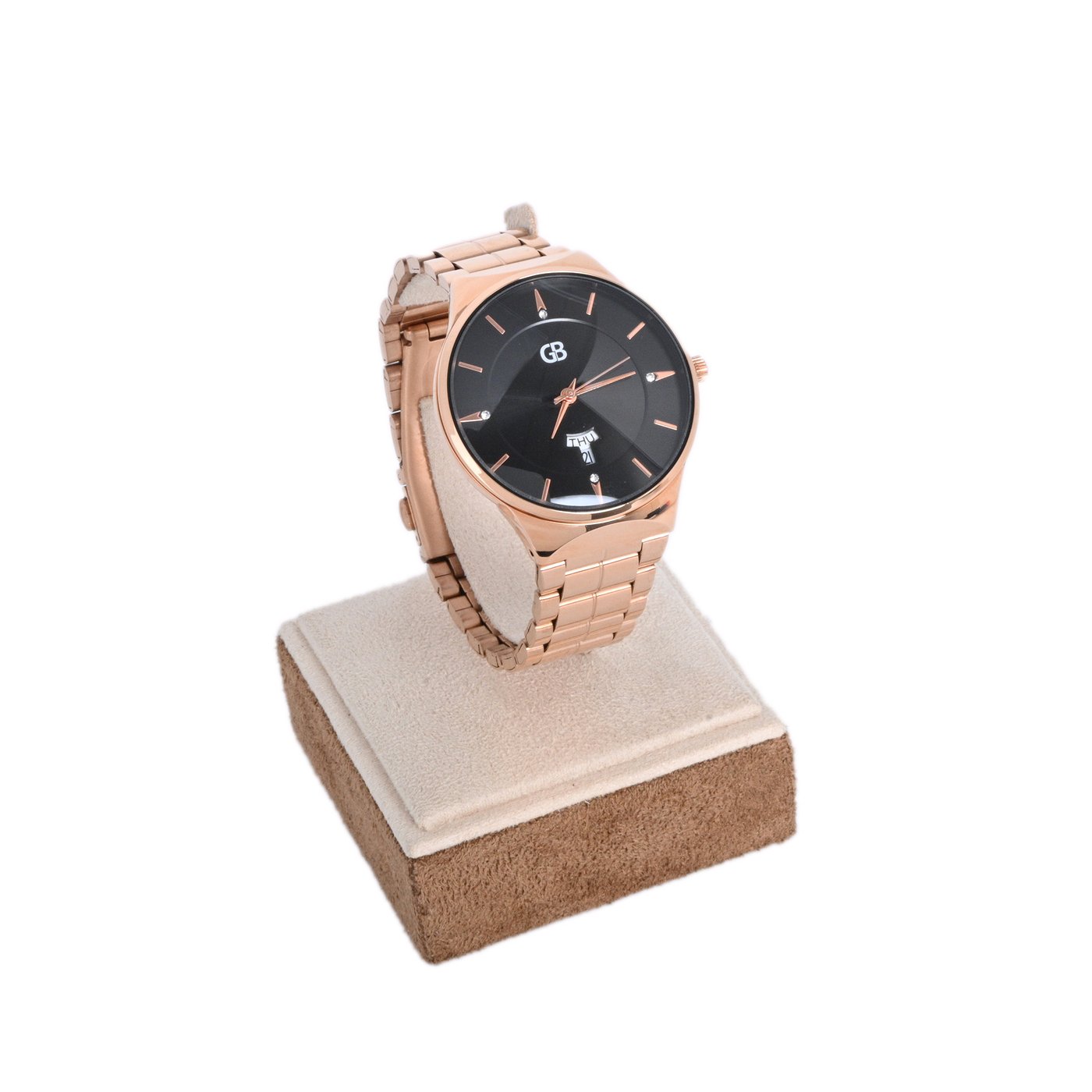 Analog watch bronze | black background GB