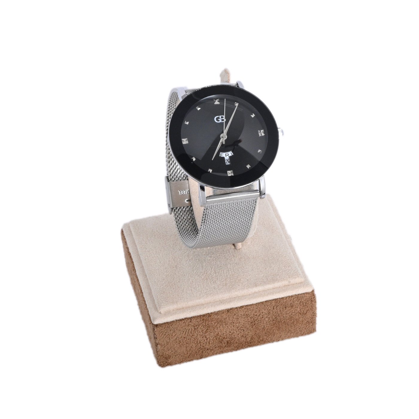 Analog watch silver | black background GB