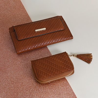 Wallet set with pompom